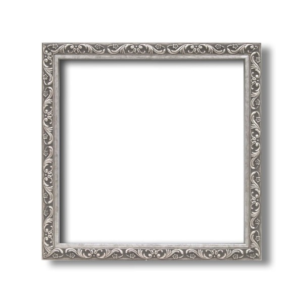 ( 角額 )正方形額 400角 400×400mm シルバー 深みのある額 壁掛けひも アクリル付 8201 フレーム 額縁 額