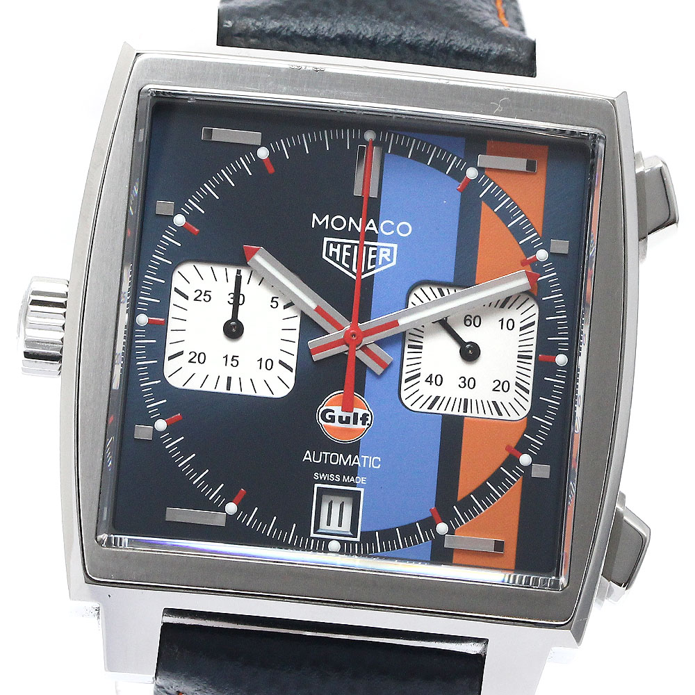 タグホイヤー TAG HEUER CAW211R.FC6401 モナコ ガルフ エディション キャリバー11 クロノグラフ 自動巻き メンズ 保証書付き_894917【中古】