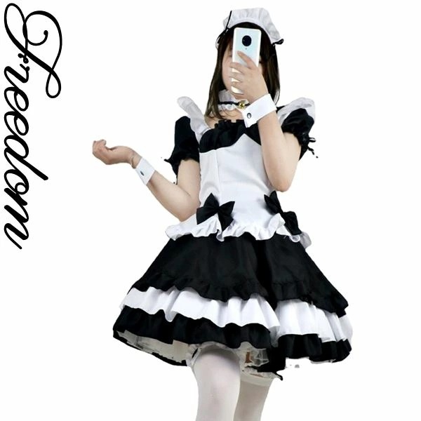 メイド コスプレ コスチューム 衣装 エプロン メイド服 メイドカフェ アキバ ゴスロリ ロリータ アイドル 萌え ステージ 制服 地下アイドル ハロウィン インスタ 撮影 キュートスタイル！リボン