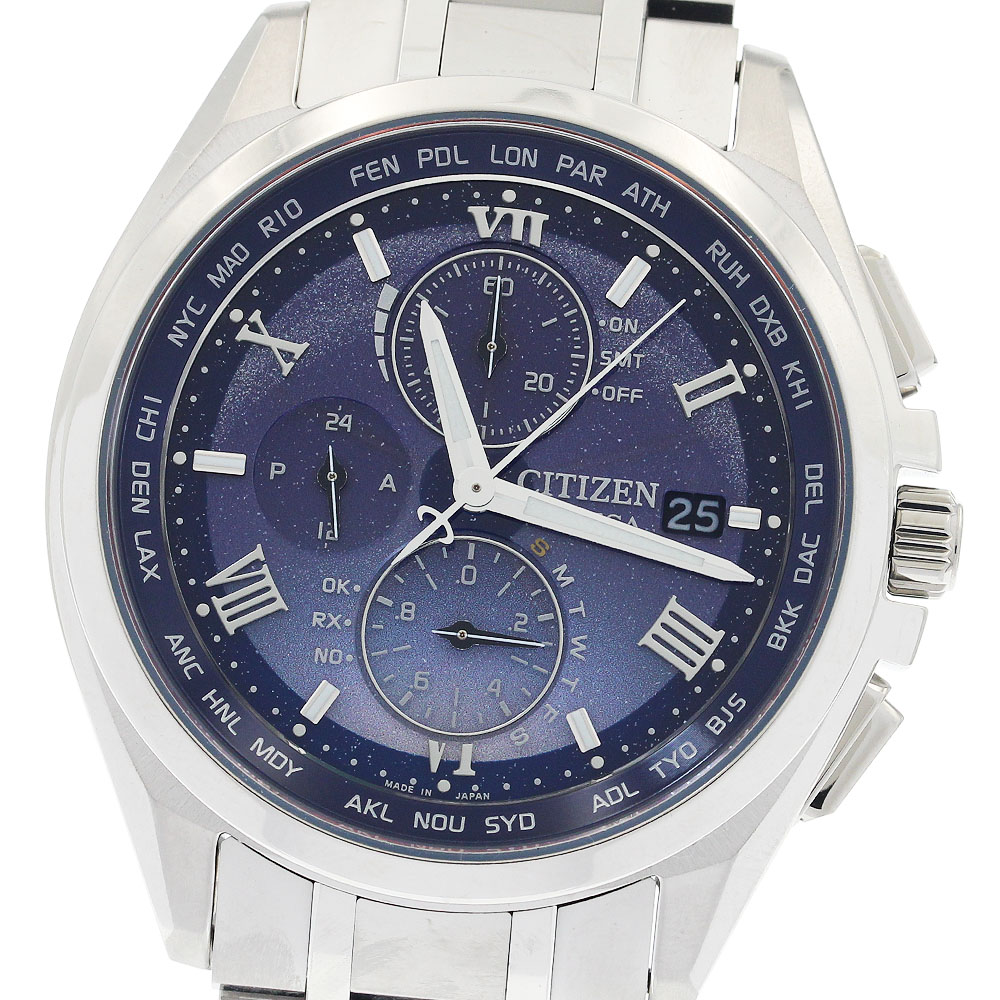 シチズン CITIZEN AT8240-66L/H800-A1CDW06 アテッサ DEAR Collection 世界限定1,700本 ソーラー電波 メンズ 美品 箱・保証書付き_950195【中古