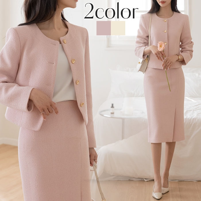 セットアップ レディース スカートスーツ フォーマル ママコーデ