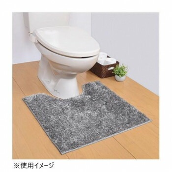 ターキッシュシャギー トイレマット 日本製 60x65cm グレー