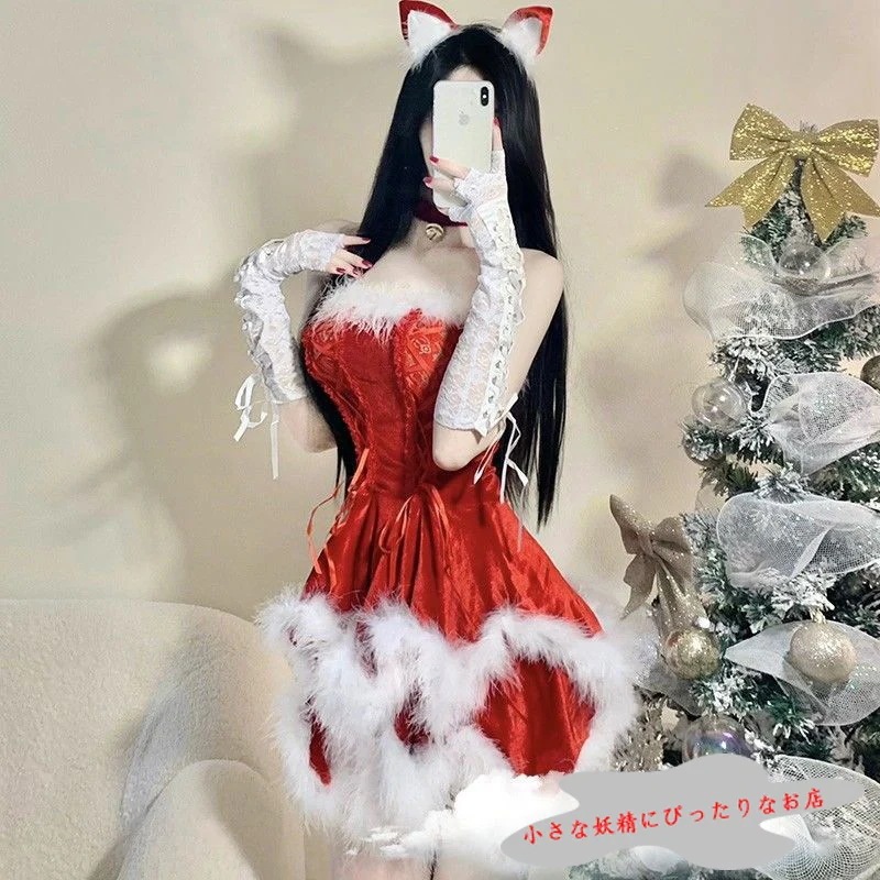 クリスマスコスプレ衣装 ハロウィン バニーガール 女装 制服 クリスマス かわいい 猫 メイド ピュアセックス コスム