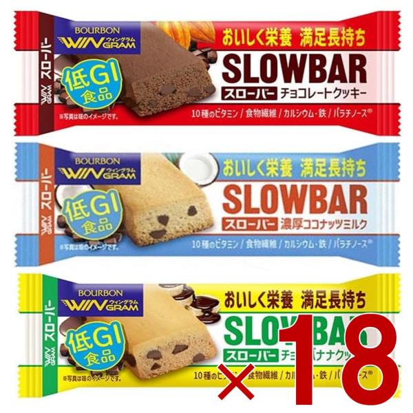 ブルボン スローバー チョコレート クッキー チョコバナナ クッキー 濃厚 ココナッツミルク 41g 3種 アソート セット ウィングラム WINGRAM 各18個