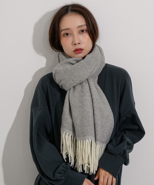 [最安値挑戦]ストール ヘリンボーンストール レディース 6,477円