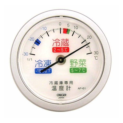 他サイト： 4955286805152 CRECER 冷蔵庫用温度計 AP－61 クレセル 吸盤付き 日本製 冷蔵庫専用温度計 作業工具の商品画像