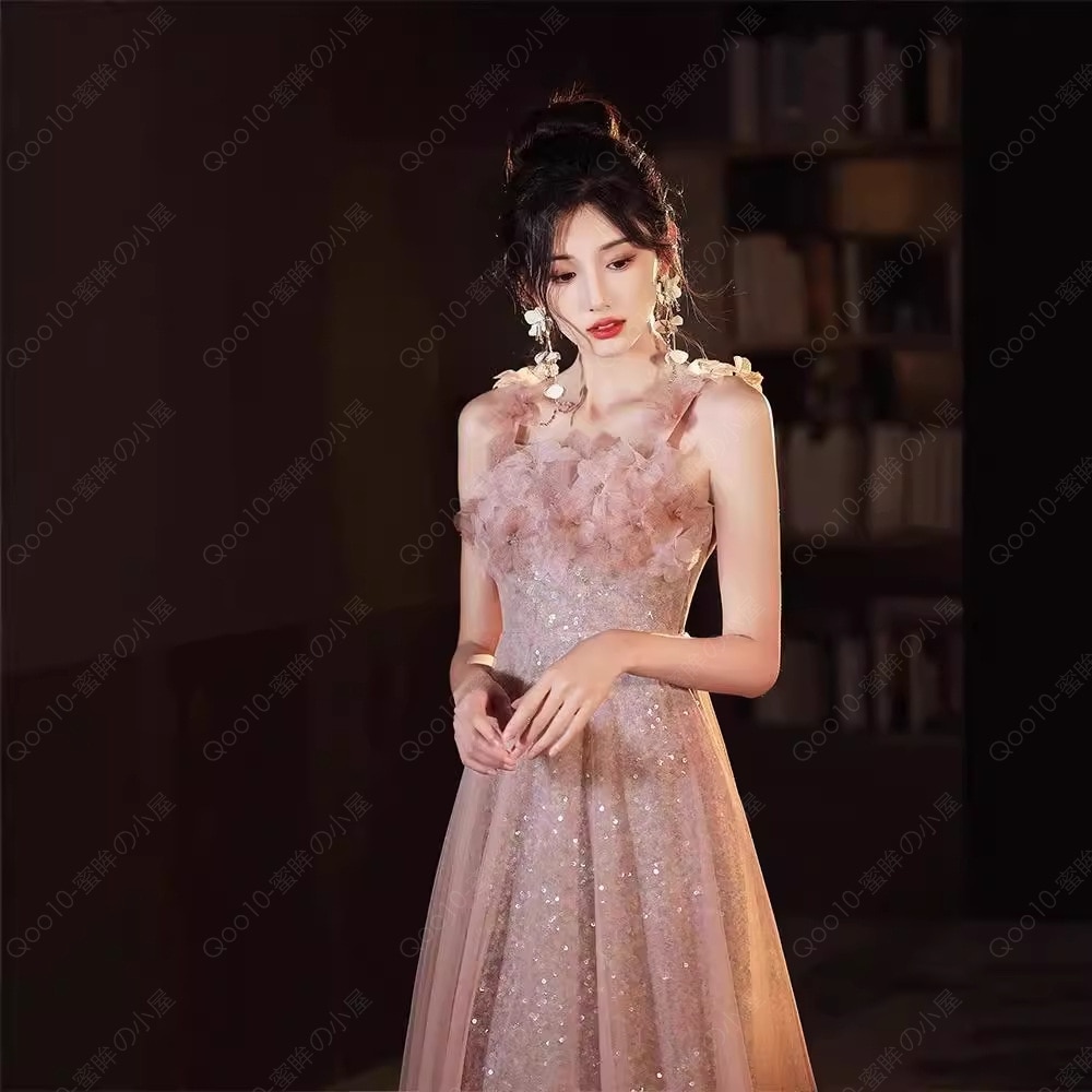 ミニドレス 花嫁 パーティードレス 安い カラードレス ピンク 演奏会 コンサート 結婚式 二次会 ウェディングミニドレス 披露宴 カクテルドレス サッシュリボン-29