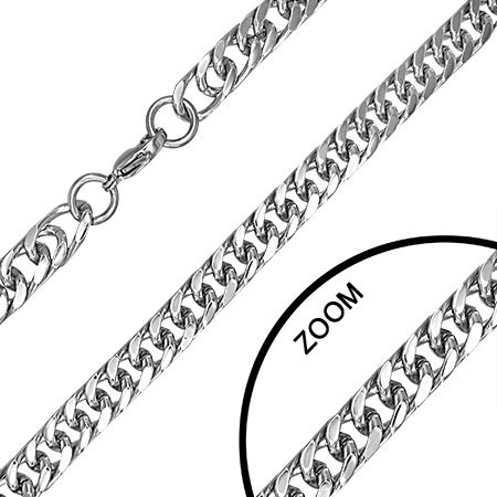 8mm喜平チェーン ネックレス 長さ60cm 首飾り アクセサリー 鎖 単品 長い サージカルステンレス316L プレゼント ギフト 男性 彼氏 太い シンプル ロング stc00ncb031xx