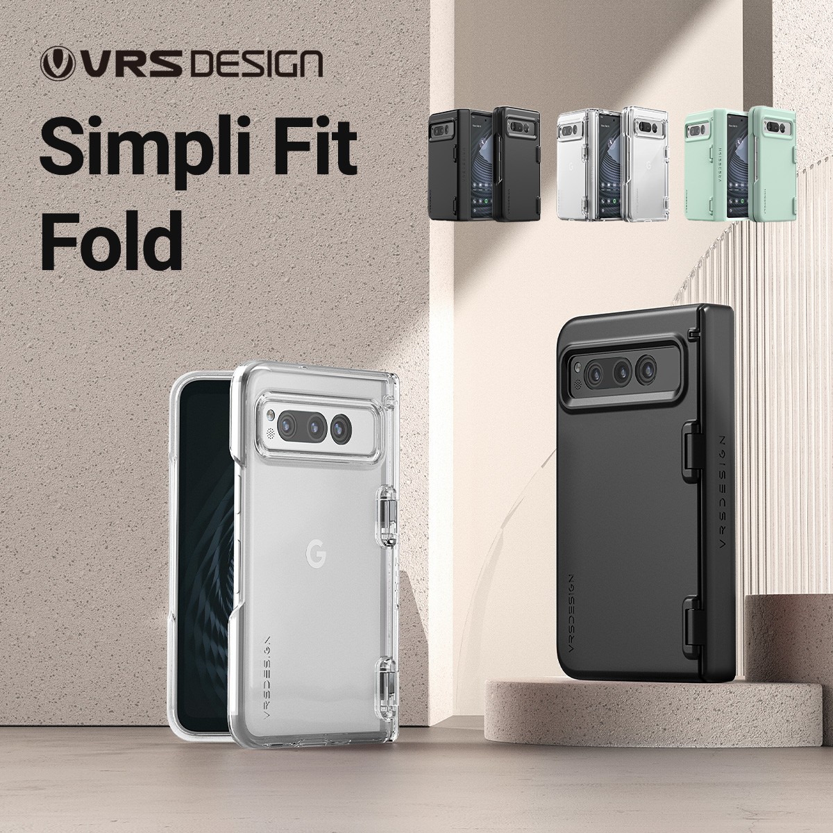 Pixel Fold 対応 スリム ケース ヒンジカバー 付き 傷防止 シンプル カバー 手触り さらさら Simpli Fit (Fold)