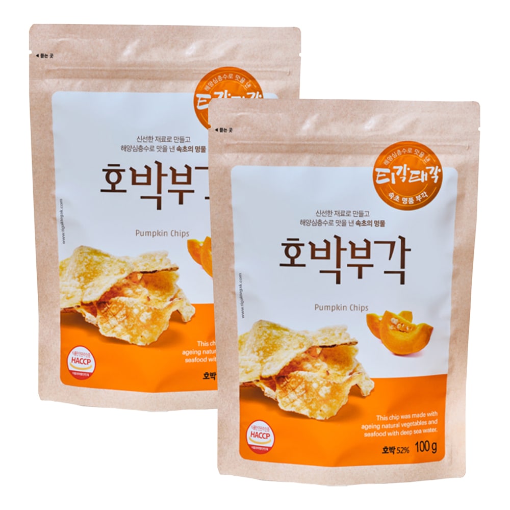 [ティカクテカク] パリッと甘いかぼちゃの揚げスナック 100g x2個