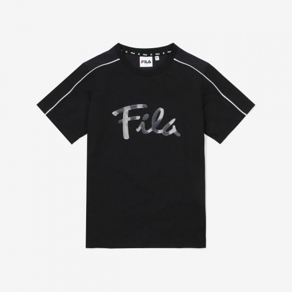 [フィラキッズ] ビッグロゴファンクショナルTシャツ (FK2RSF2501X_BLK)