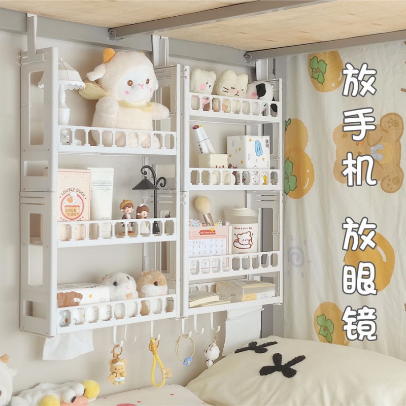 大学の寮の底にあるベッドサイドのぶら下がっているラックティッシュとスナックの保管バスケットベッドにぶら下がっているストレージアーティファクト吊り下げラック