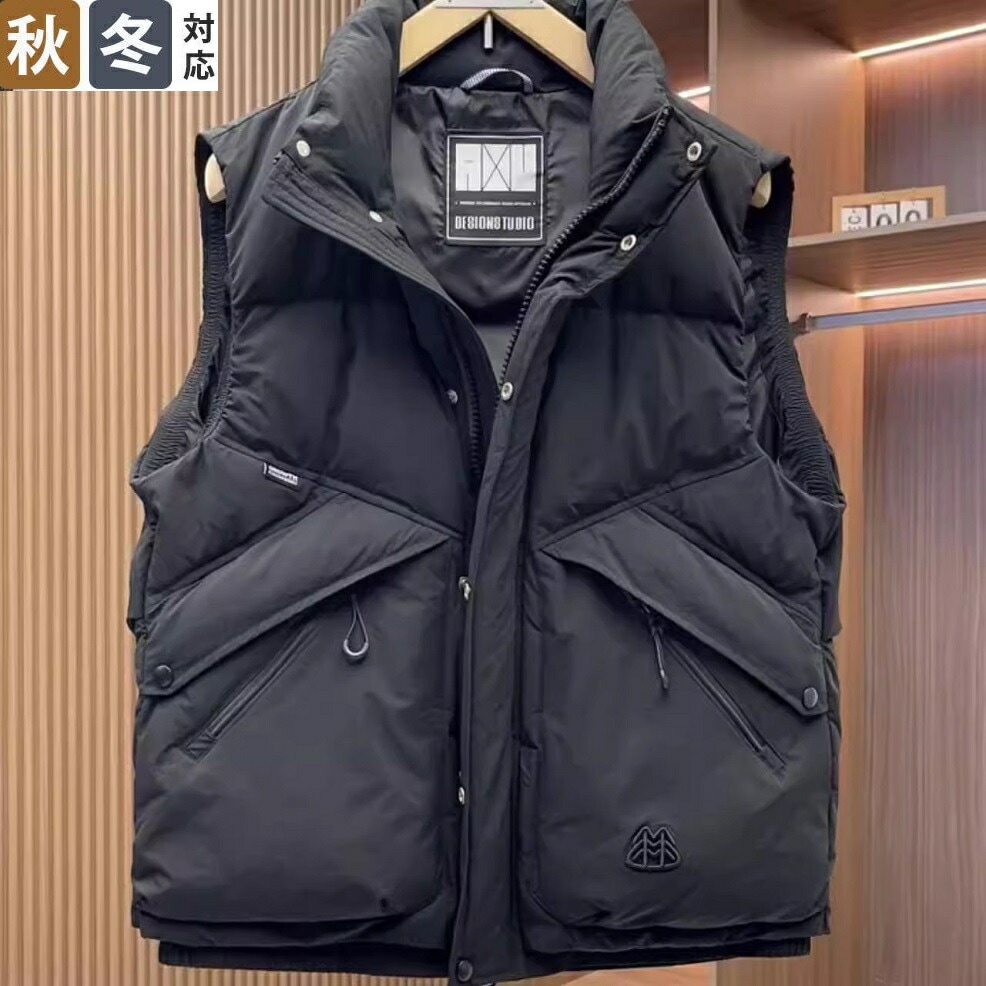メンズファッション ベスト ダウンベスト ベスト メンズ 男性 ベスト 無地 厚手 アウター