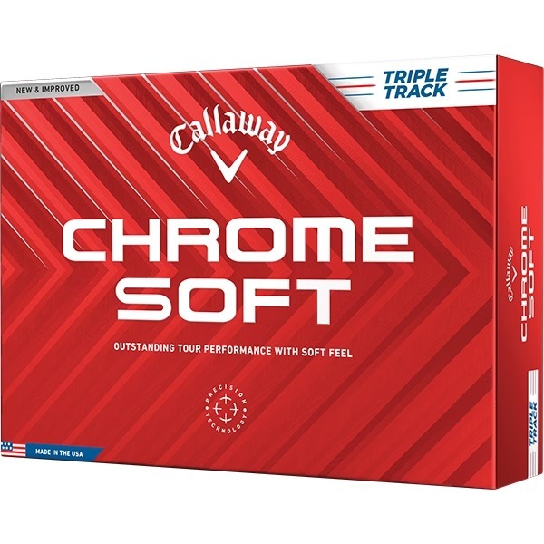 【日本正規品】 CHROME SOFT(クロムソフト) ボール 2024年モデル トリプルトラック ホワイト 1ダース(12個入り)