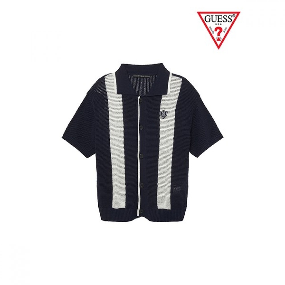 (Guess) カラーマッチングショートスリーブセーターカーディガン MN2S2653