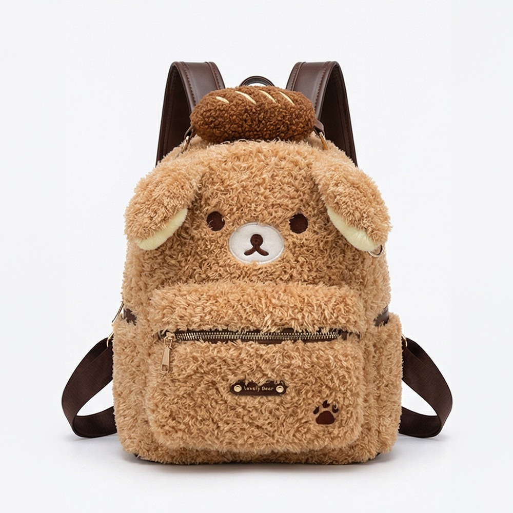 곰돌이 뽀글이 백팩 인형 가방 귀여운 테디베어 학생 신학기 가방