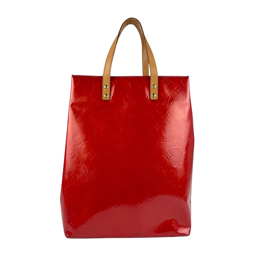 ルイ ヴィトン LOUIS VUITTON ハンドバッグ トートバッグ モノグラムヴェルニ リードMM パテントレザー レッド ゴールド レディース M91086 z5329