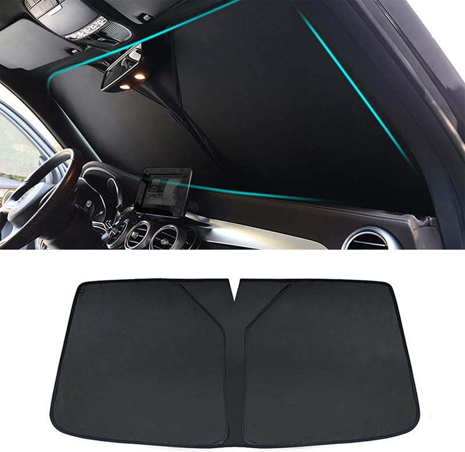 ボルボV50 2004-2012に適合車のサンシェードフロントガラス折りたたみ式カーサンシェードフロントガラス車内用フロントガラスサンシェード 5,554円