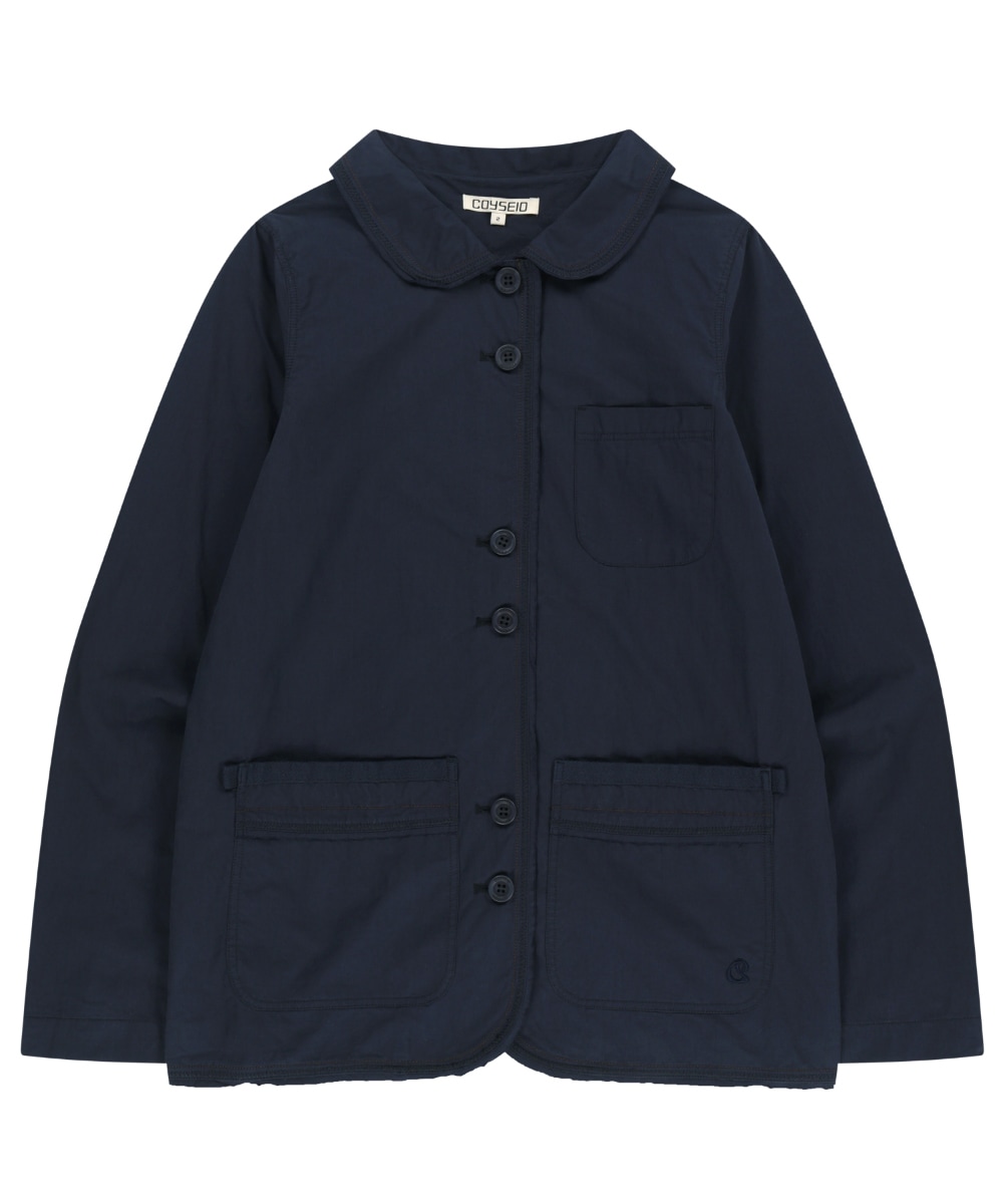 【COYSEIO】26SS RAW EDGE COTTON JACKET : NAVY