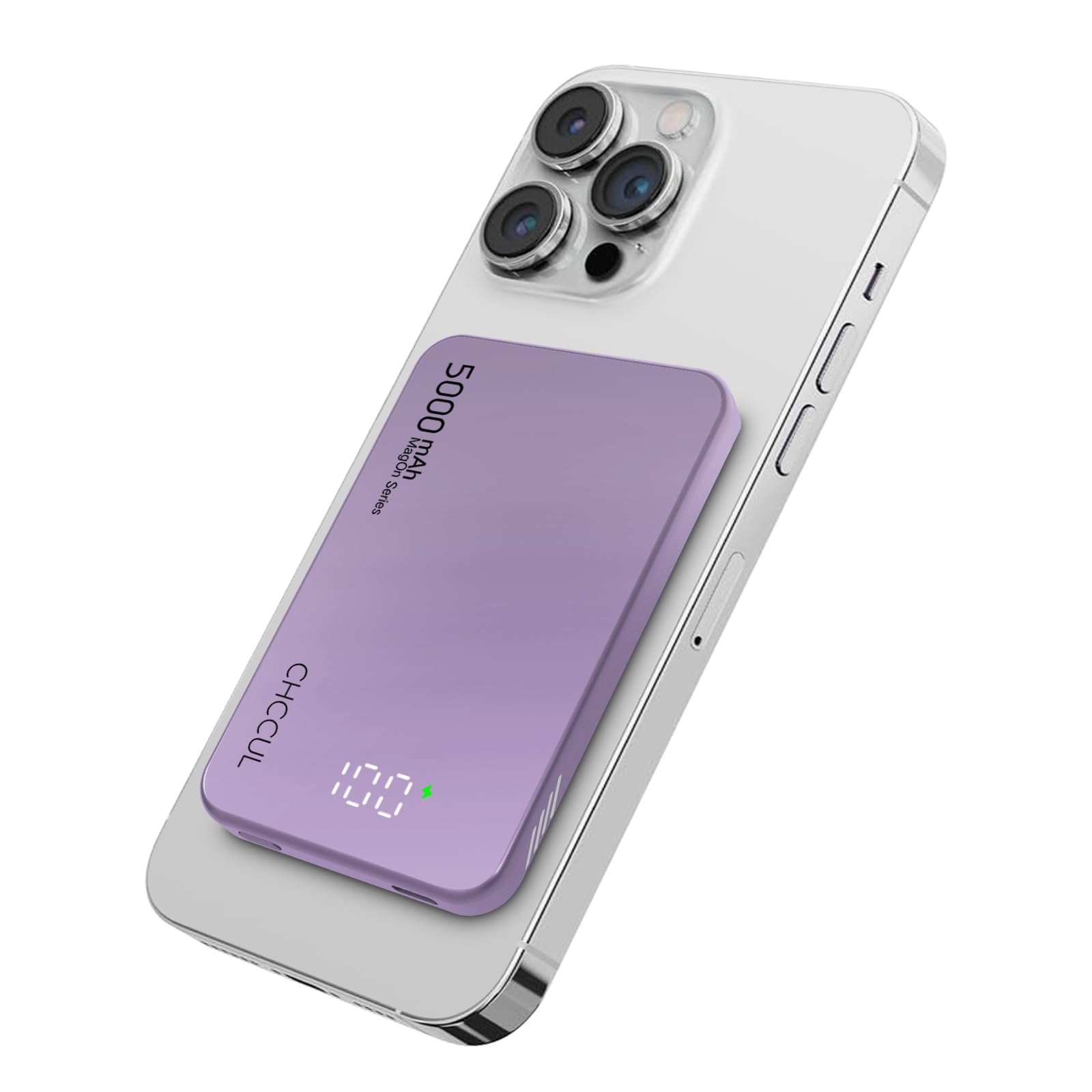 モバイル バッテリー MagSafe対応【2024薄型9MM 急速充電】マグネット式ワイヤレス充電 5000mAhワイヤレス モバイルバッテリー マグネット式 PD20W USB-C出力 ワイヤレス出