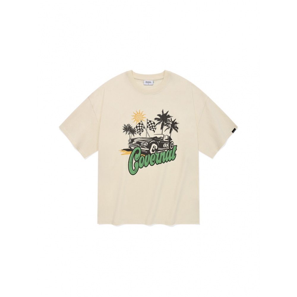 COVERNAT レーシングカー T シャツアイボリー