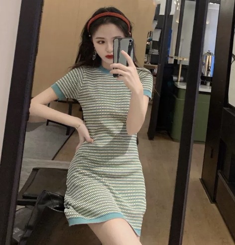 ワンピース デート モテアイテム Tシャツワンピ 半袖 Uネック コットン チェック柄 可愛い きれいめ 上品 おしゃれ かっこいい 可愛い ラブリー キュート ガーリー クール モード系