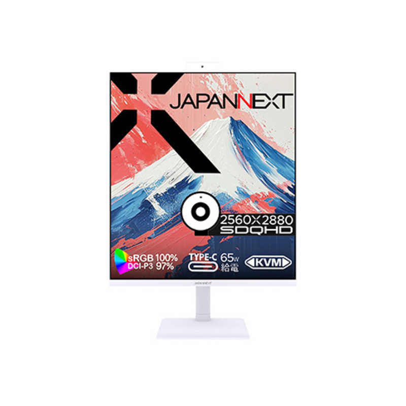 JAPANNEXT　IPSパネル搭載 SDQHD縦長液晶モニター ［27.6型/SDQHD(2560x2880)/スクエア］　JN-IPS276SDQHD-HSPC6-CMS