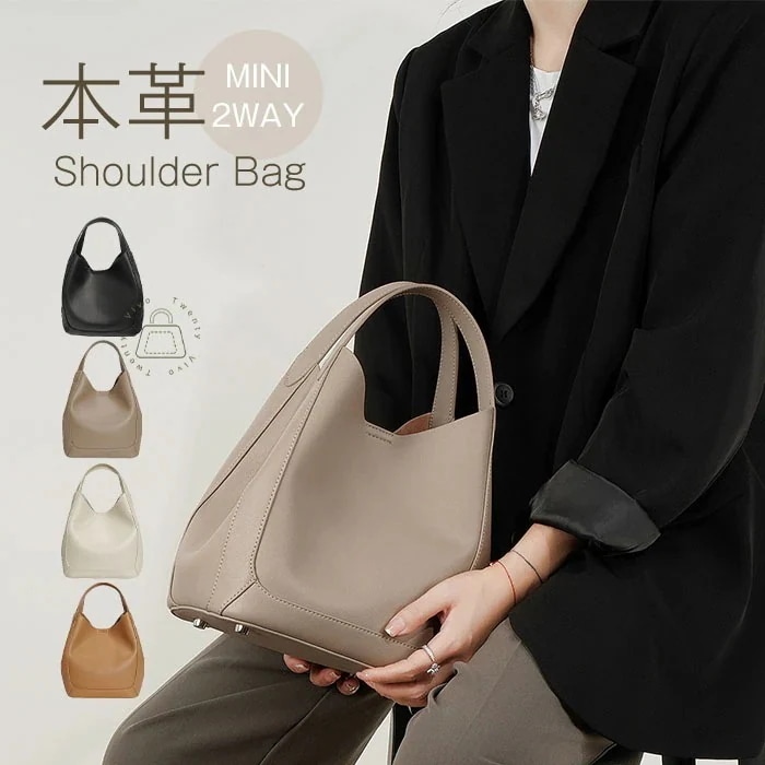 本革 ハンドバッグ レディース 小さめ 2way ショルダーバッグ 軽量 レザー バッグ キューブバッグ 本革 バケツバッグ 入学式 卒業式 結婚式 軽量 鞄 通勤 フォーマルバッグ 黒 セレモニ