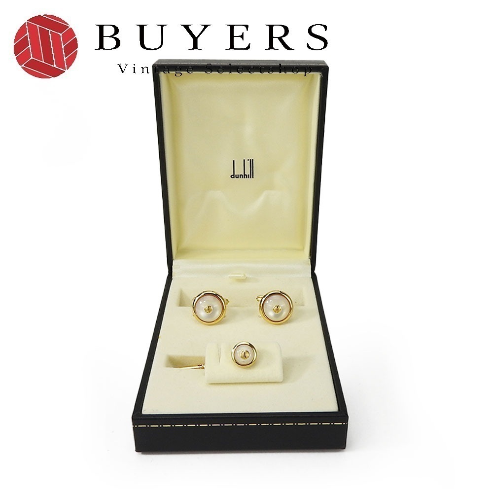 中古 カフス メタル プラスチック ゴールド ホワイト ピンズ セット 小物 メンズ 男性