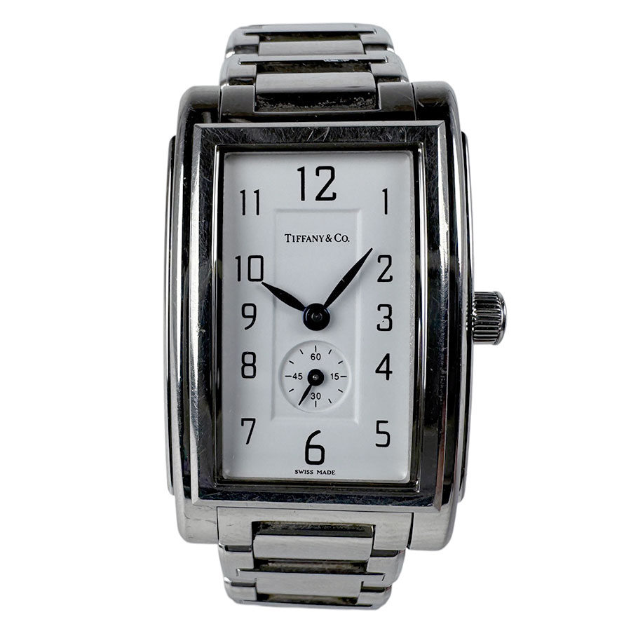 ティファニー TIFFANY&Co. 腕時計 グランド レクタンギュラー ステンレススチール シルバー×ホワイト レディース クオーツ u0024