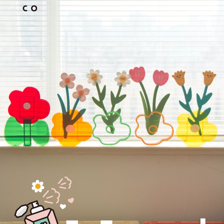 韓国 Ins アートフラワー アクリル 花瓶 デザインセンス 北欧 クリエイティブデザイン フラワーアレ ンジメント アート 花器 装飾 新品