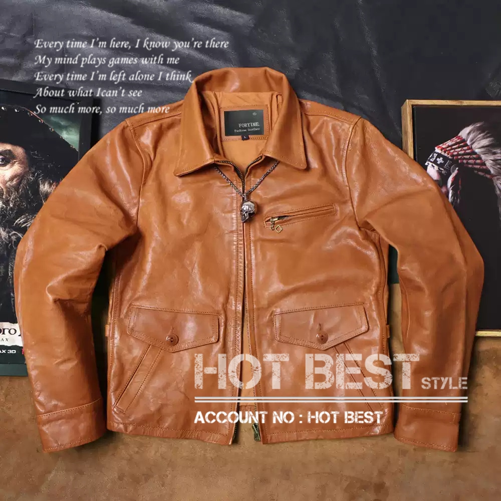 カウハイド 20s ニュースマンコート レザージャケット メンズ 革ジャン カーコート ブレーキマン オイルレザー 植物鞣し 牛革