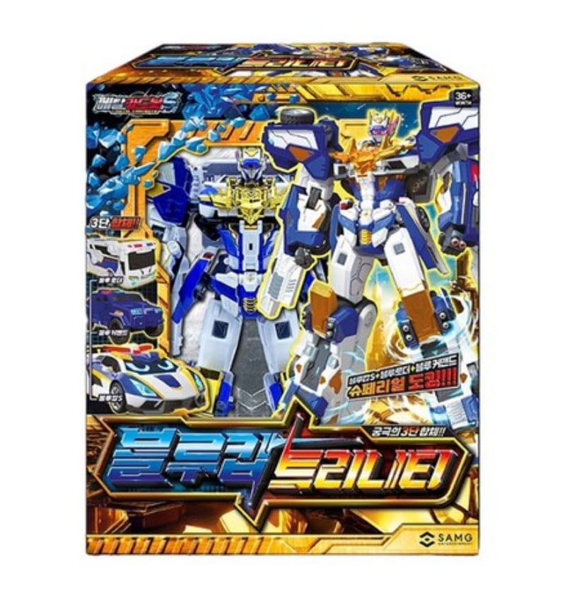 メタルカードボット S/シーズン2/ブルーカップ トリニティ/三種自動車合体/変身ロボット/韓国ロボット/フィギュア/ブルーカプトリニティ/ブルーカプ·トリニティ/CARDBOT TRINITY/正品