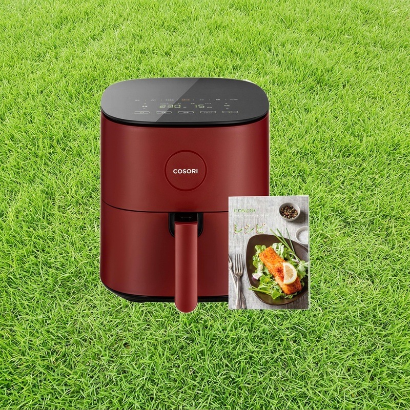 COSORI コソリ ノンフライヤー 4.7L 大容量 家庭用 電気 エアフライヤー 最高温230℃ コソリ 揚げ物 ポテト 惣菜 日本語レシピ付き タイマー 自動電源オフ レッド CAF-L501