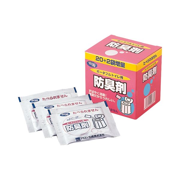 （まとめ）アロン化成 ポータブルトイレ用防臭剤533-208 1箱（22袋）[x5セット]