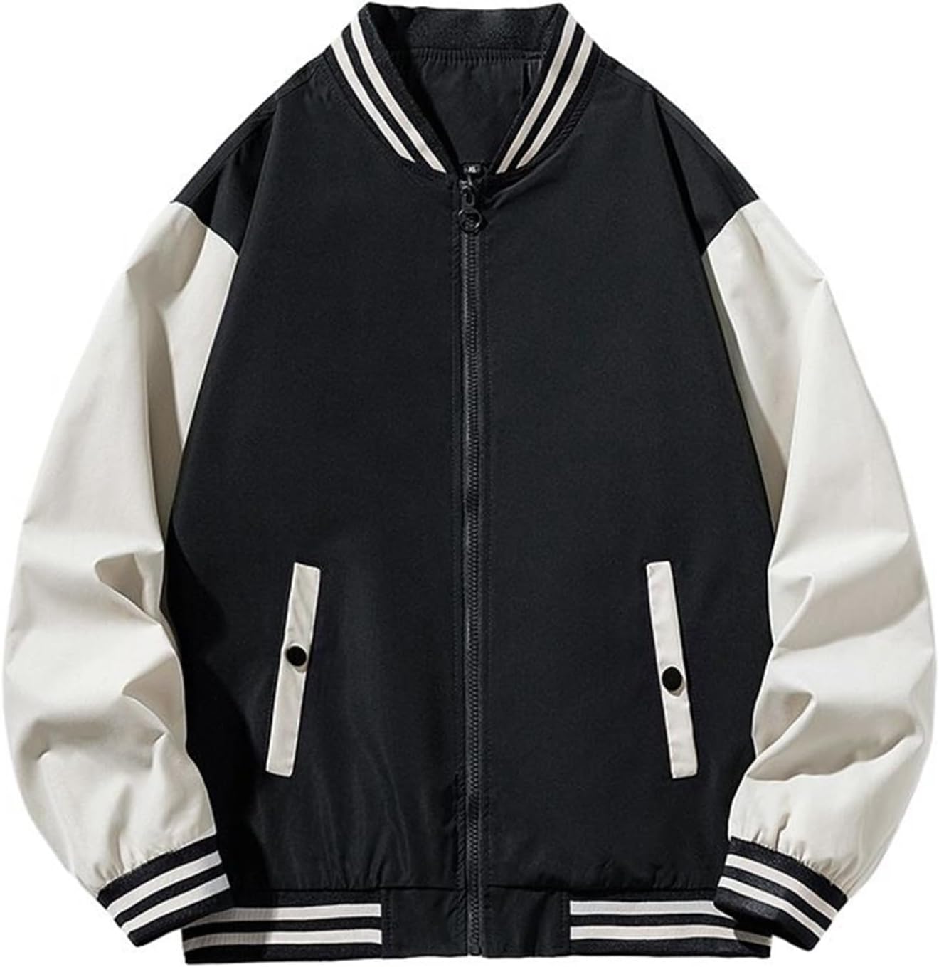 メンズ ジャケット スタジアムジャンパー バイカラー 野球服 スタジャン 春 秋 ブルゾン ストリート カッコイイ アウター 薄手 デイリー スポーツ バイク用 男性用 カジュアル おしゃれ 大きいサ