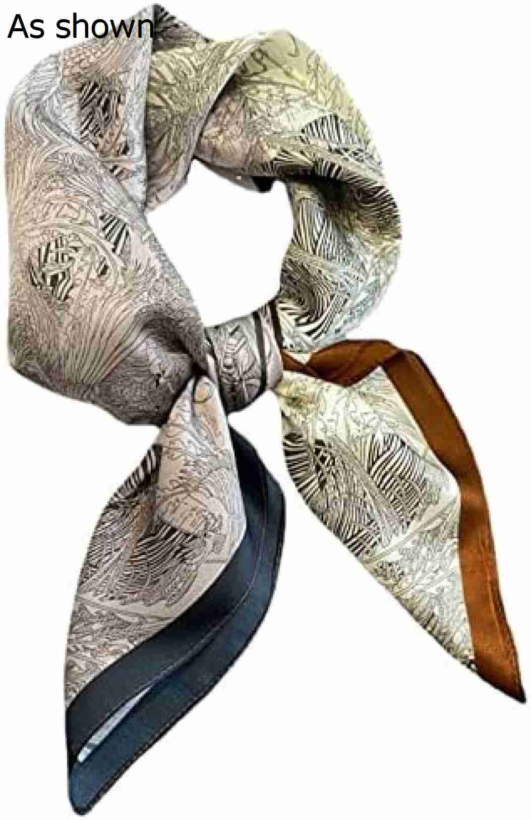 【20%OFFクーポン～】絹のスカーフ 春夏の女性の スカーフ カラー ブロッキング エスニック スタイル エレガントなヴィンテージ プリント小さな正方形のスカーフ 小さなスカーフ