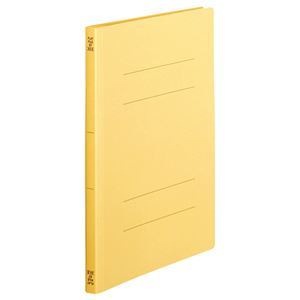 （まとめ） TANOSEE フラットファイル（スタンダードカラー） A4タテ 150枚収容 背幅18mm 黄 1パック（10冊） 10セット
