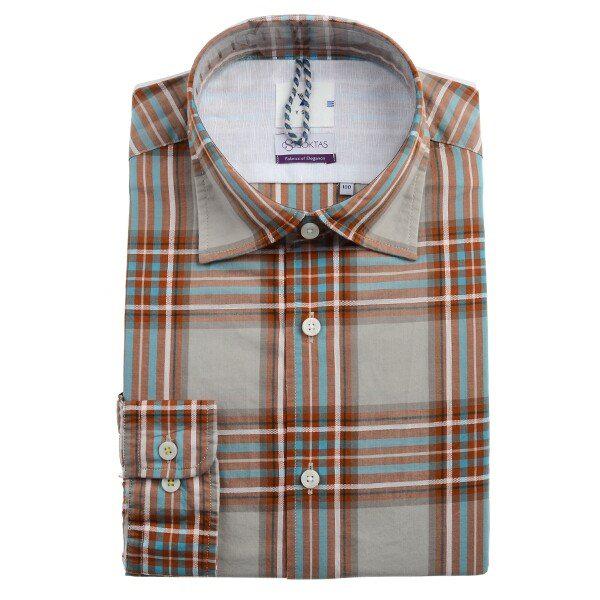 YJ4SUA563_マルチチェックノーマルフィット長袖