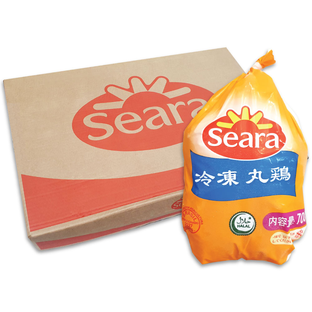 冷凍 ブラジル産 グリラー 丸鶏 14羽 700gサイズ / 中抜き ハラール認証 鶏肉 チキン 1BOX箱売り