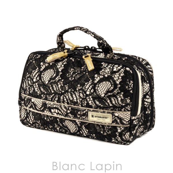 アルティザン＆アーティスト 大きめサイズのスロープシェイプポーチ 2WP-CM120 クラシックモノトーン #ブラック [151945]