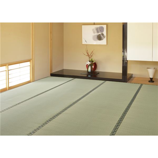 国産上敷き/い草ラグマット 江戸間 3帖 抗カビ消臭 ホットカーペット床暖房対応 日本製 天草 あまくさ