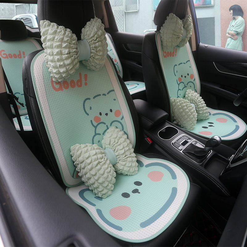 カーシートクッションレディースカーかわいいデコレーションカー女性ドライバーアボカドグリーンカーシートクッションおならクッションシートクッション