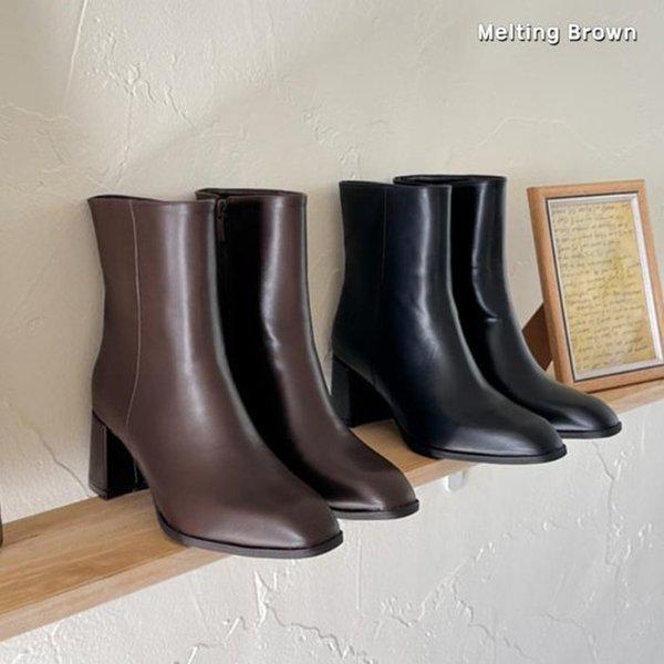 女性ミドルヒールアンクルブーツショートブーツk59