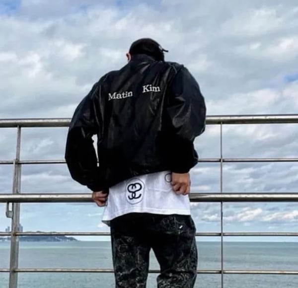 matin kim ジャンパー Matin Kim】knit mixed flight jumper | peache select