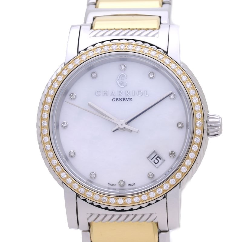 PARISII パリジィ ベゼルダイヤ 12Pダイヤモンド P33SY2D.921.001 P33【保護シール付き】レディース / 38934 未使用【腕時計】