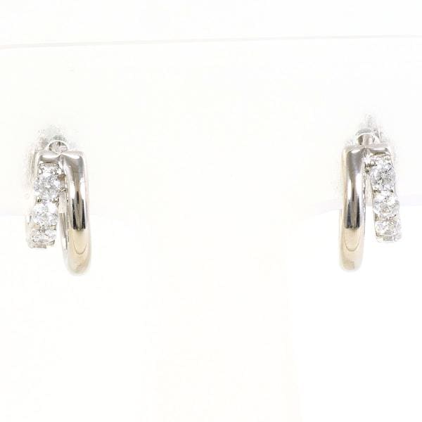 K10 10金 WG ホワイトゴールド ピアス ジルコニア 総重量約2.1g ジュエリー 中古