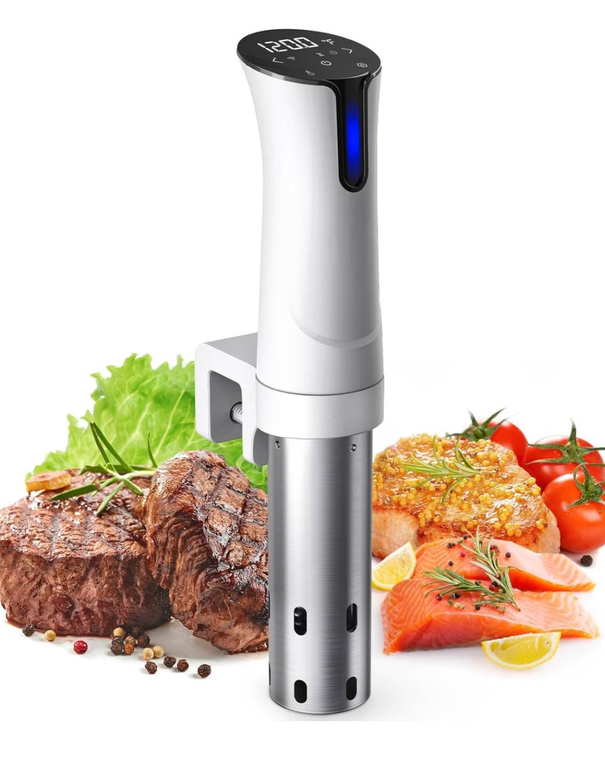 低温調理器 真空調理器 スロークッカーbeemyi 24時間 予約機能 保温機能付き 低温調理機 Sous vide 日本向けに設計 1000Wハイパワー 水温精確制御クッカー コンパクト軽量 家庭用