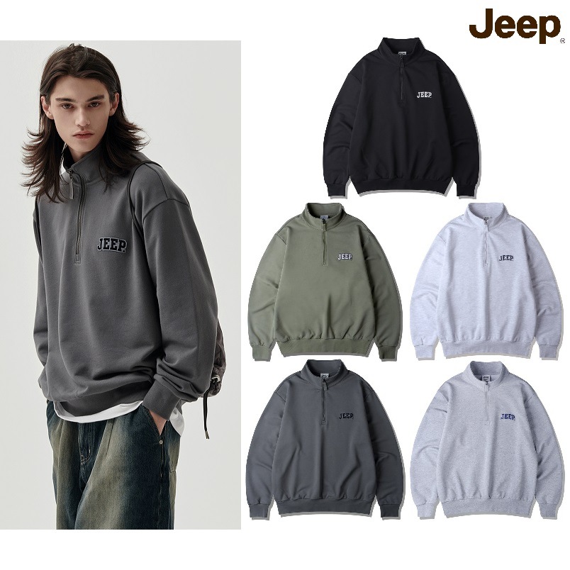 Applique Small Logo Half-Neck Sweatshirt 5色 新商品 韓国の人気 韓国ファッション マンツーマン 男女共用 カップルアイテム ストリートファッション 女性服