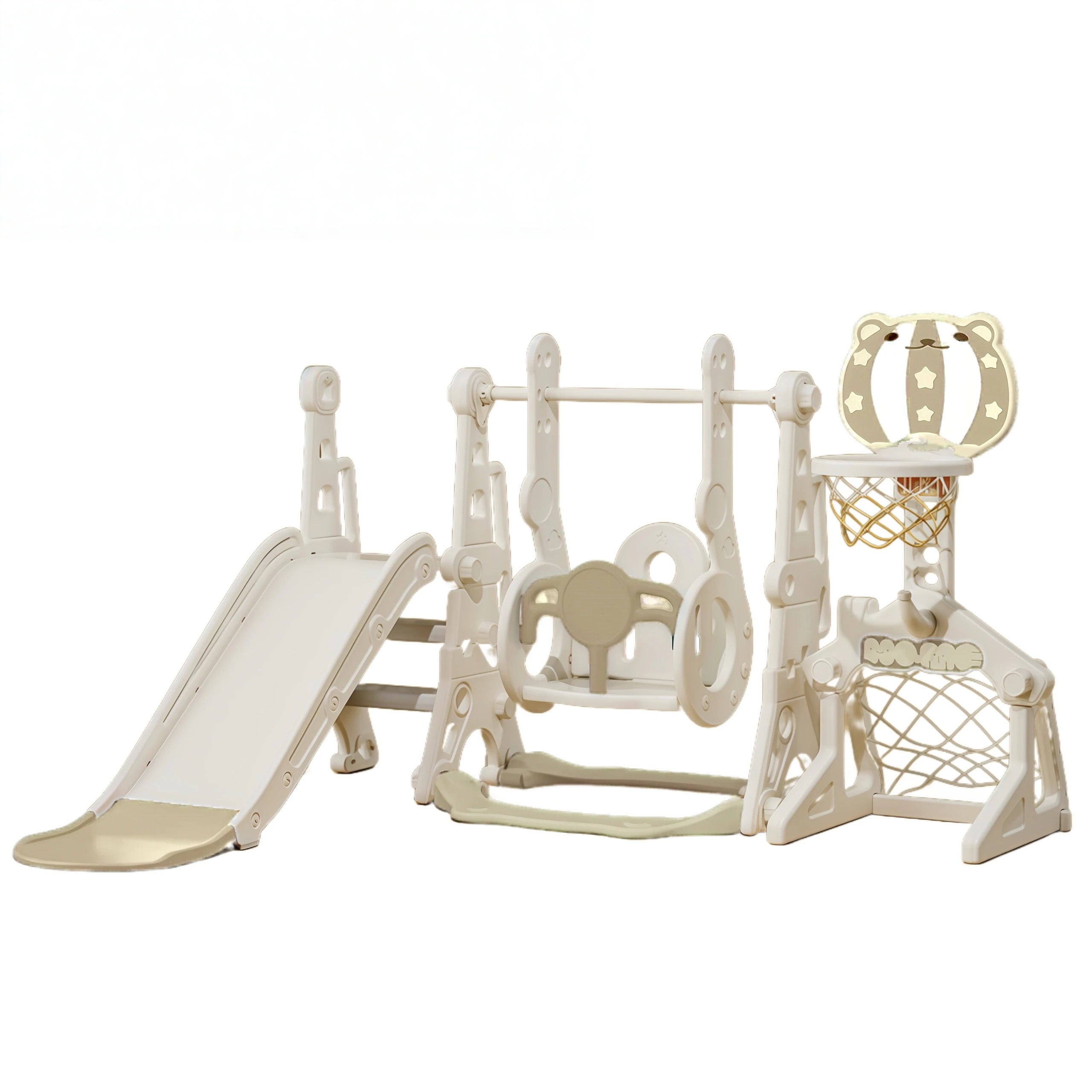 【国内即発送/無料配達】滑り台 すべり台 幼児用 滑り台とブランコセット バスケットゴール サッカーゴール ボールゴール ブランコ三段階調整可 遊具 室内遊具 屋内 家庭用 大型遊具 プレゼント 耐荷